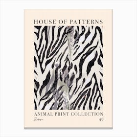 House Of Patterns Zebra Animal Print Pattern 4 Canvas Print