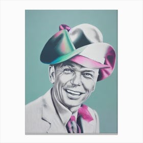 Frank Sinatra Colourful Illustration Canvas Print