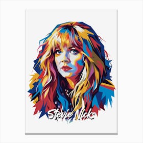 Stevie Nicks 01 Portrait Music Icon WPAP Pop Art Style Canvas Print