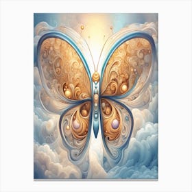 Pearl Butterfly Print Canvas Print