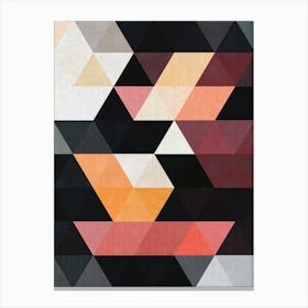 Colorful triangles in harmony 3 Canvas Print