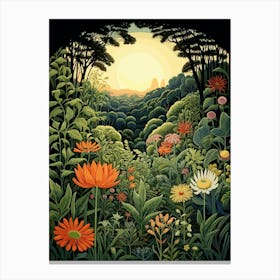Descanso Gardens Usa Henri Rousseau Style 1 Canvas Print