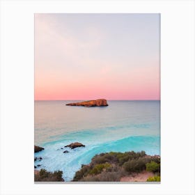 Cala Pregonda, Menorca, Spain Pink Photography 1 Canvas Print