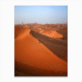 Dunes Of The Sahara Oil Painting Landscape Canvas Print