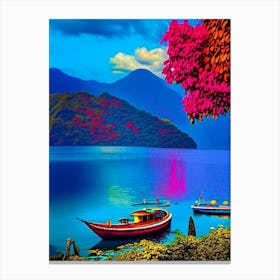 Lake Atitlán Guatemala Pop Art Photography Tropical Destination Canvas Print
