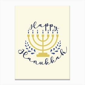 Happy Hanukkah Canvas Print