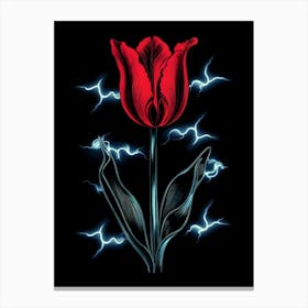 Lightning Tulip Canvas Print