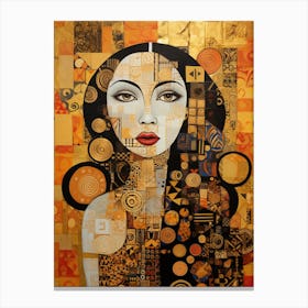 Mosaic Of A Woman 3 Canvas Print