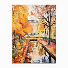 Autumn Gardens Painting Versailles Gardens France Canvas Print
