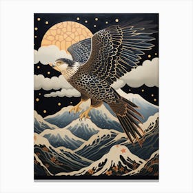 Falcon 3 Gold Detail Painting Canvas Print