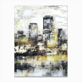Cityscape Abstract Painting Canvas Print