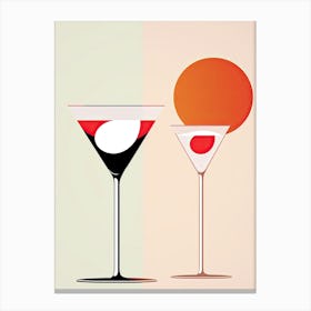 Mid Century Modern  Sex On The Beach Floral Infusion Cocktail 1 Canvas Print