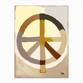 World Peace Symbol Abstract Painting Canvas Print