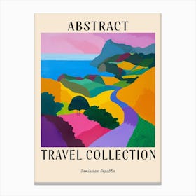 Abstract Travel Collection Poster Dominica 4 Canvas Print