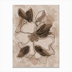 Magnolia Sepia Canvas Print