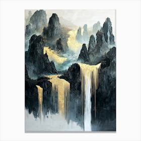 Dolomites Light Gilded Abstraction Canvas Print