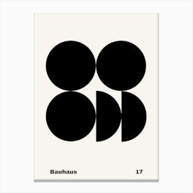 Geometric Bauhaus Poster B&W 17 Canvas Print