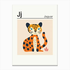 Animals Alphabet Jaguar 1 Canvas Print