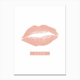 Lips Nude Love Canvas Print