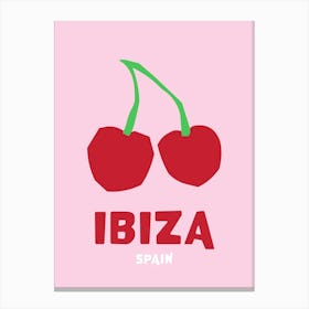 Ibiza Pink Print Canvas Print