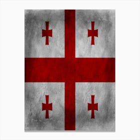 Georgia Flag Texture Canvas Print