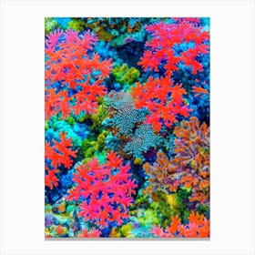 Acropora Granulosa Vibrant Painting Canvas Print