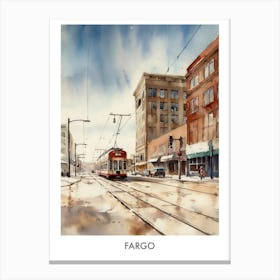 Fargo Watercolor 2travel Poster Canvas Print