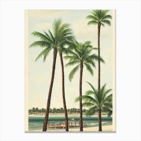 Gulfport Beach Mississippi Vintage Canvas Print