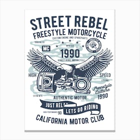 Street Rebel Motorcycle 1 Canvas Print