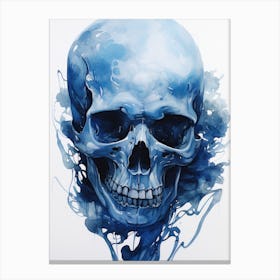 Blue Skull 3 Canvas Print