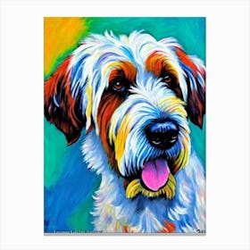 Briard Fauvist Style dog Canvas Print