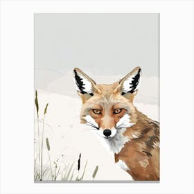 Fox In The Grass 1 Canvas Print