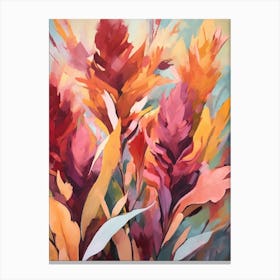 Fall Flower Painting Celosia 2 Canvas Print