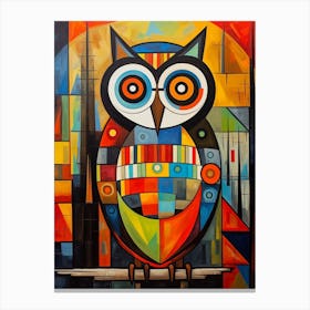 Owl Abstract Pop Art 8 Canvas Print