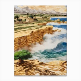 Cliffs And Sea Canvas Print