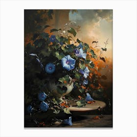 Baroque Floral Still Life Morning Glory 8 Canvas Print