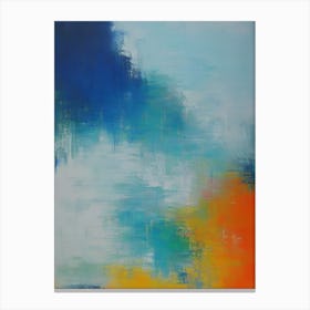 Abstract Painting, Blue Color Canvas Print