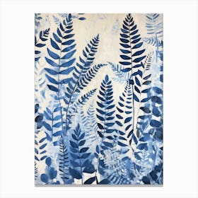 Blue Ferns 1 Canvas Print