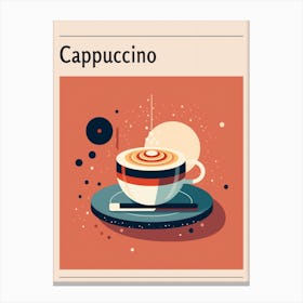 Cappuccino 2 Midcentury Modern Poster Canvas Print