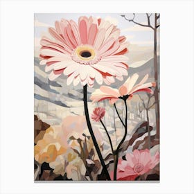 Gerbera Daisy 2 Flower Painting Canvas Print