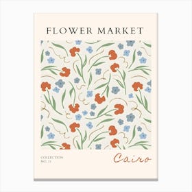 Flower Market Cairo Canvas Print