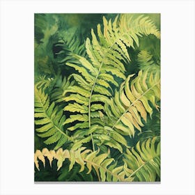 Ribbon Fern Painting 4 Canvas Print