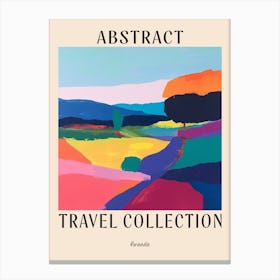 Abstract Travel Collection Poster Rwanda Canvas Print