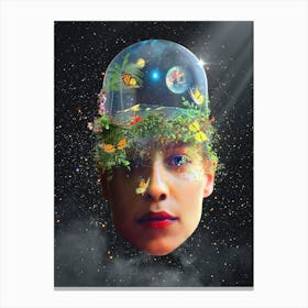 Flower In The Head Canvas Print