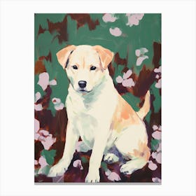 A Shiba Inu Dog Painting, Impressionist 4 Canvas Print