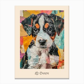 Le Chien Vintage Poster 1 Canvas Print