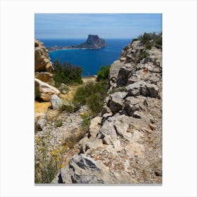 View from the cliffs towards Calpe Canvas Print