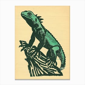 Iguana Bold Block 2 Canvas Print