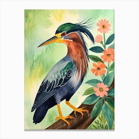 Heron Painting Canvas Print