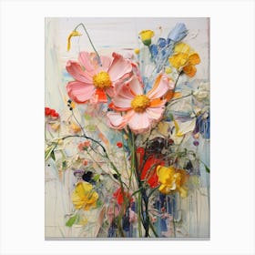 Abstract Flower Painting Cosmos 1 Canvas Print